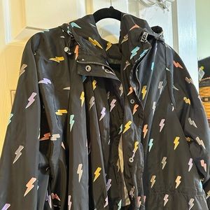 Torrid lightening bolt raincoat size 6
